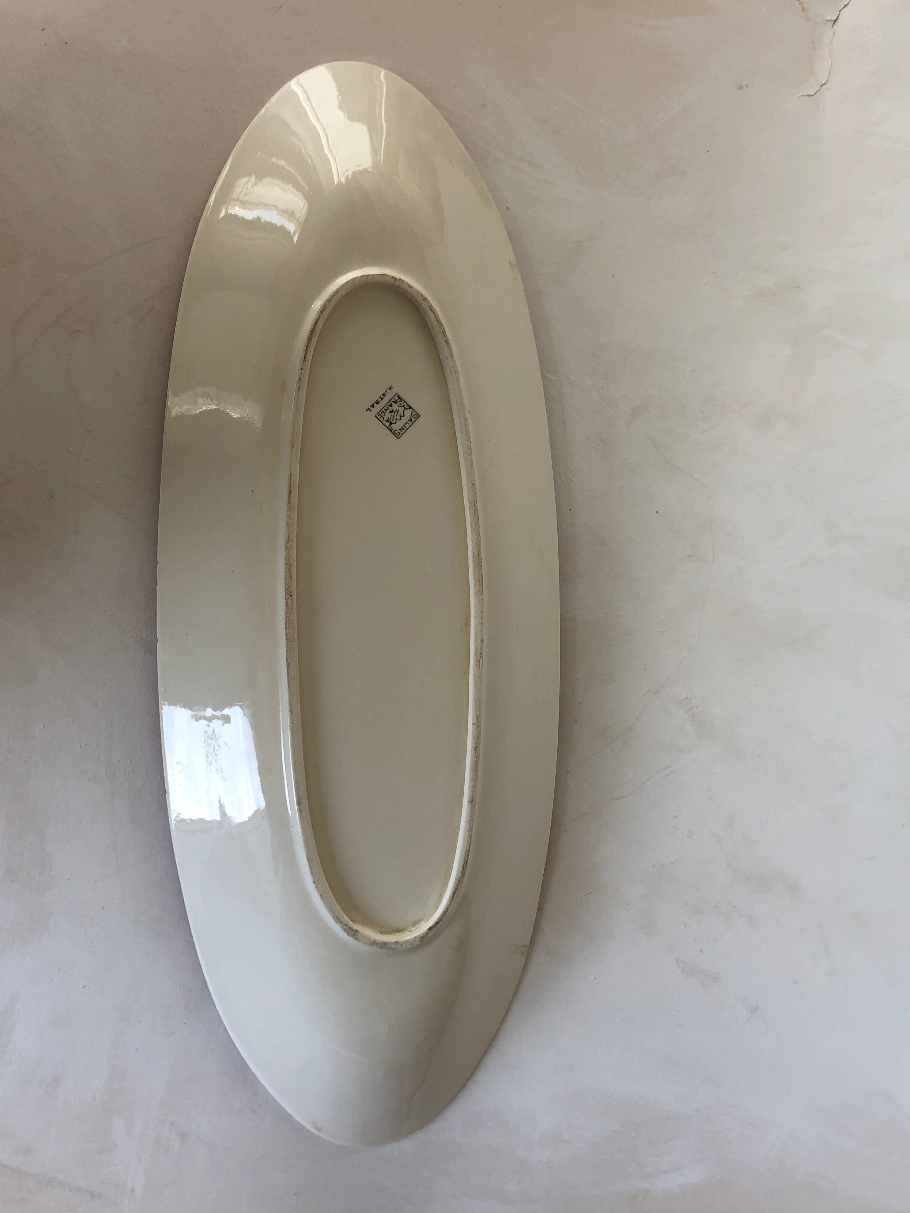 Large dish made of salins earthenware