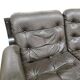 Vintage brown leather two-seater sofa