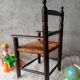 Fauteuil ancien paillé enfant vintage