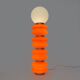 Orange and white glass floor lamp by Stilux Milano, 1970.