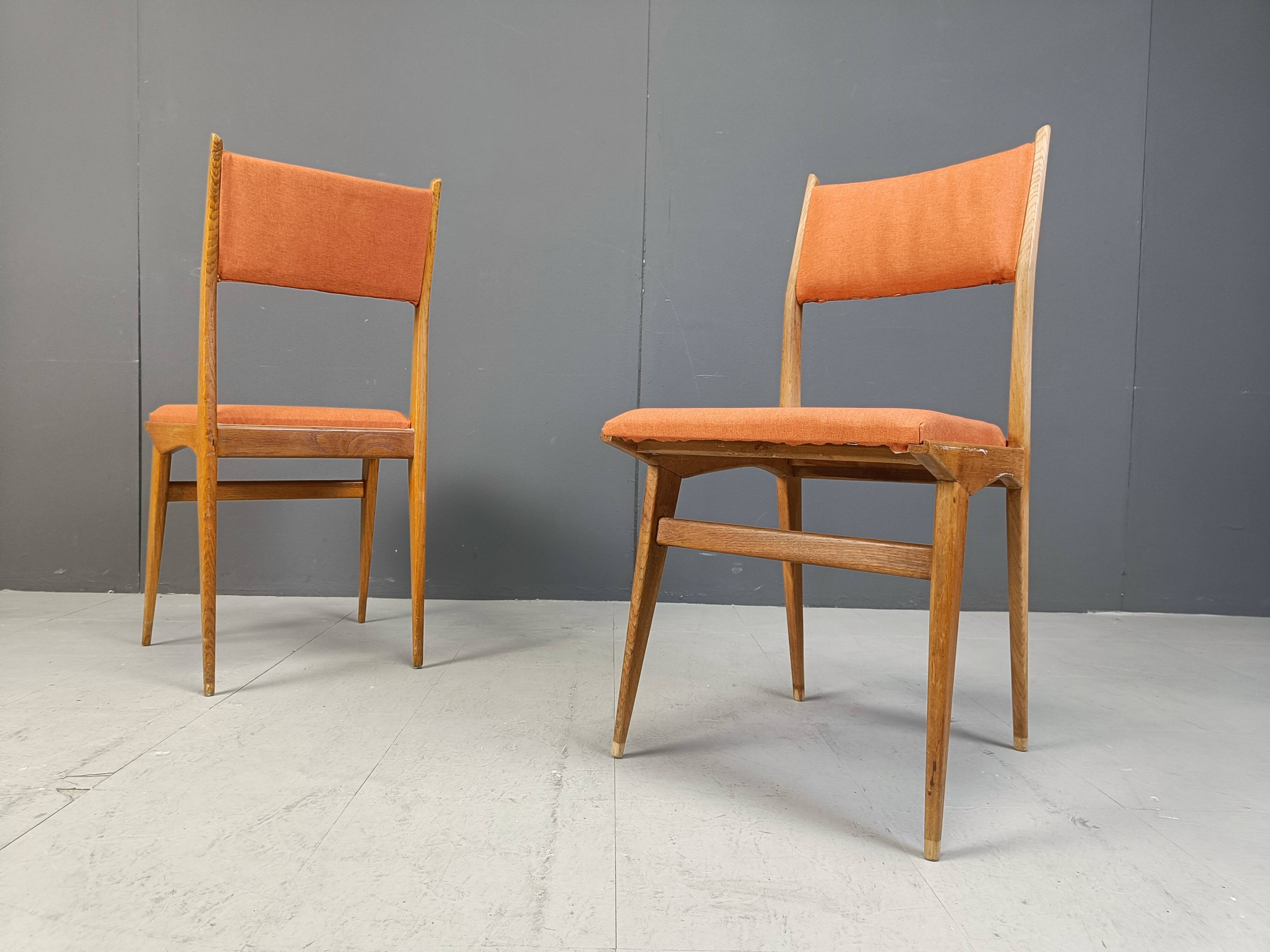 Chaises de salle à manger italiennes du milieu du siècle, années 1950