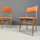 Chaises de salle à manger italiennes du milieu du siècle, années 1950