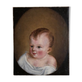 Portrait oil on canvas 19th th