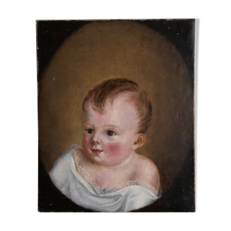 Portrait oil on canvas 19th th