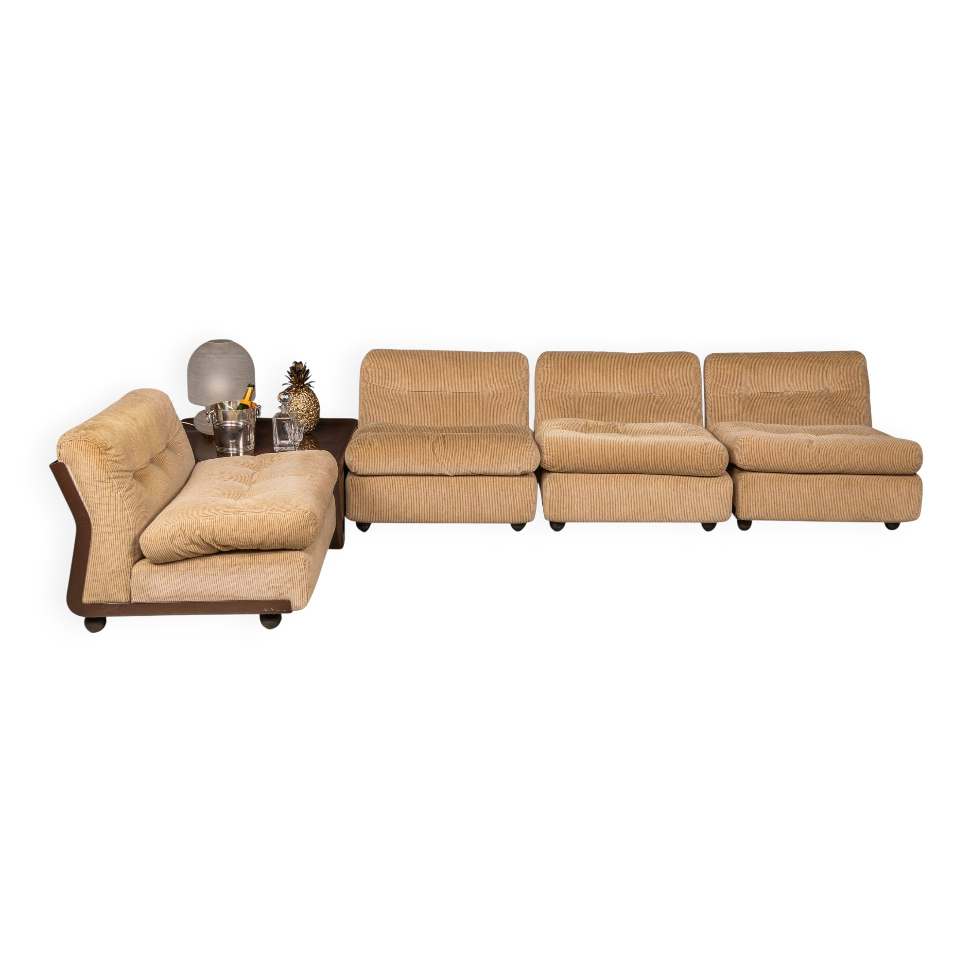 Italian "amanta" 4-piece modular sofa by mario bellini for b&b italia c1980