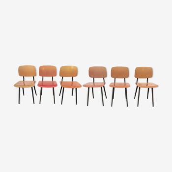 Six vintage chairs Friso Kramer Revolt by Ahrend de Cirkel
