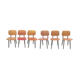 Six vintage chairs Friso Kramer Revolt by Ahrend de Cirkel