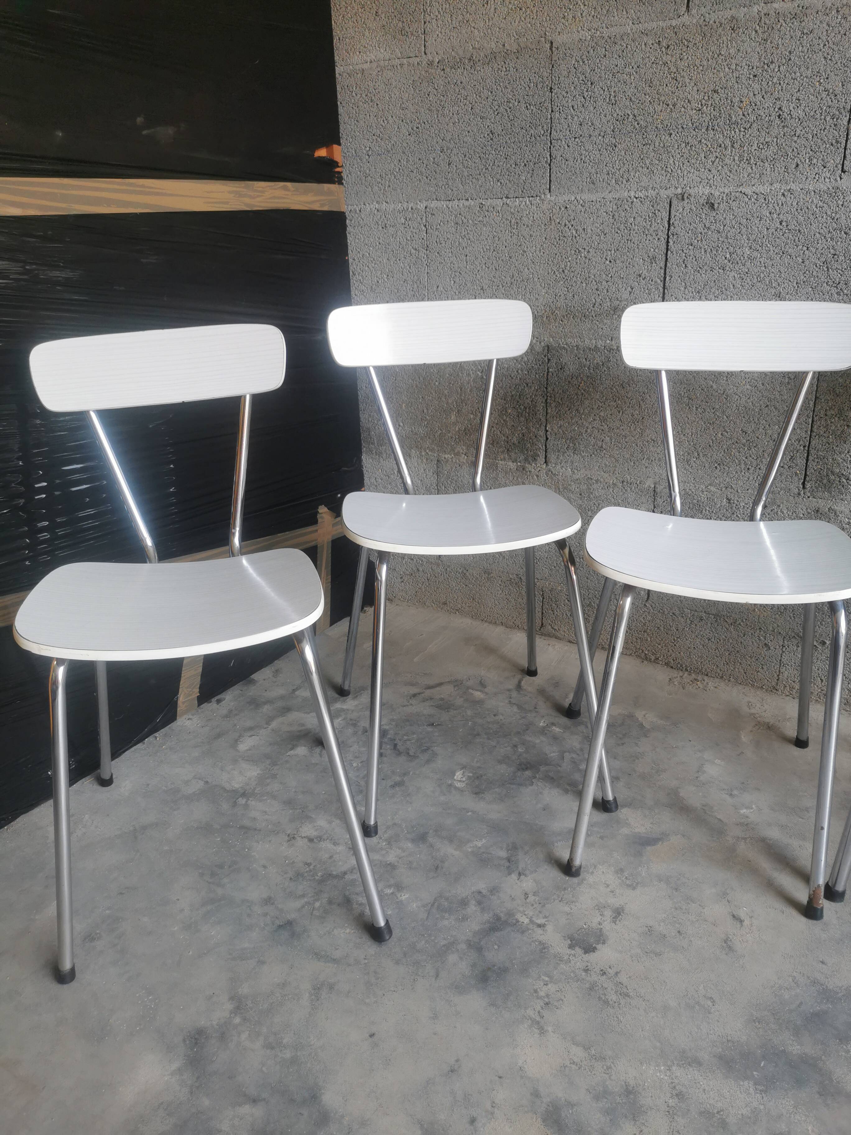 Set of 9 vintage formica chairs