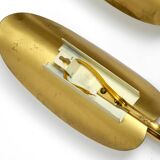 Two magical original Mid Century Modern bag brass wall lamps