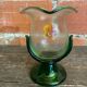 Vintage Murano Glass Vase with Orange and Yellow Flower Decoration, Italy
