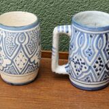 Pair of old Fasi mugs
