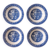 Lot de 4 bols vintage Willow – Woods & Sons England (1920–1950)