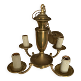 Lustre en bronze poli 4 branches