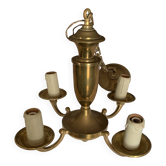 Lustre en bronze poli 4 branches