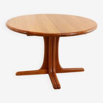 Danish design round dining table 2x extendable 'Fynslund'