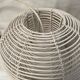 Suspension vintage rotin blanc