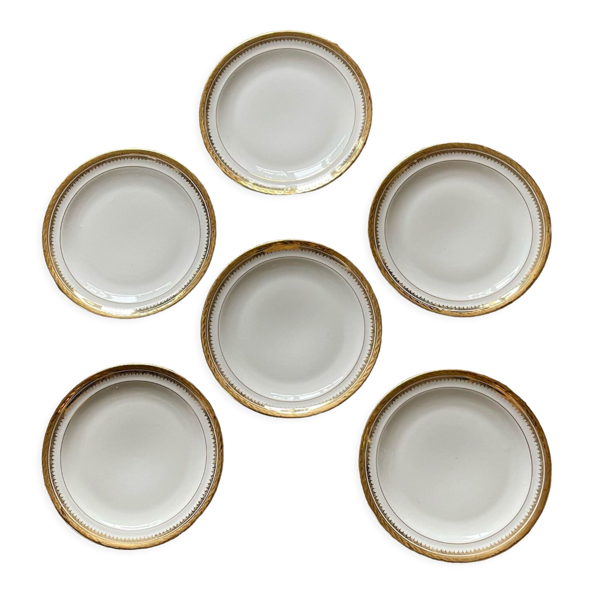 6 dessert plates Limoges France