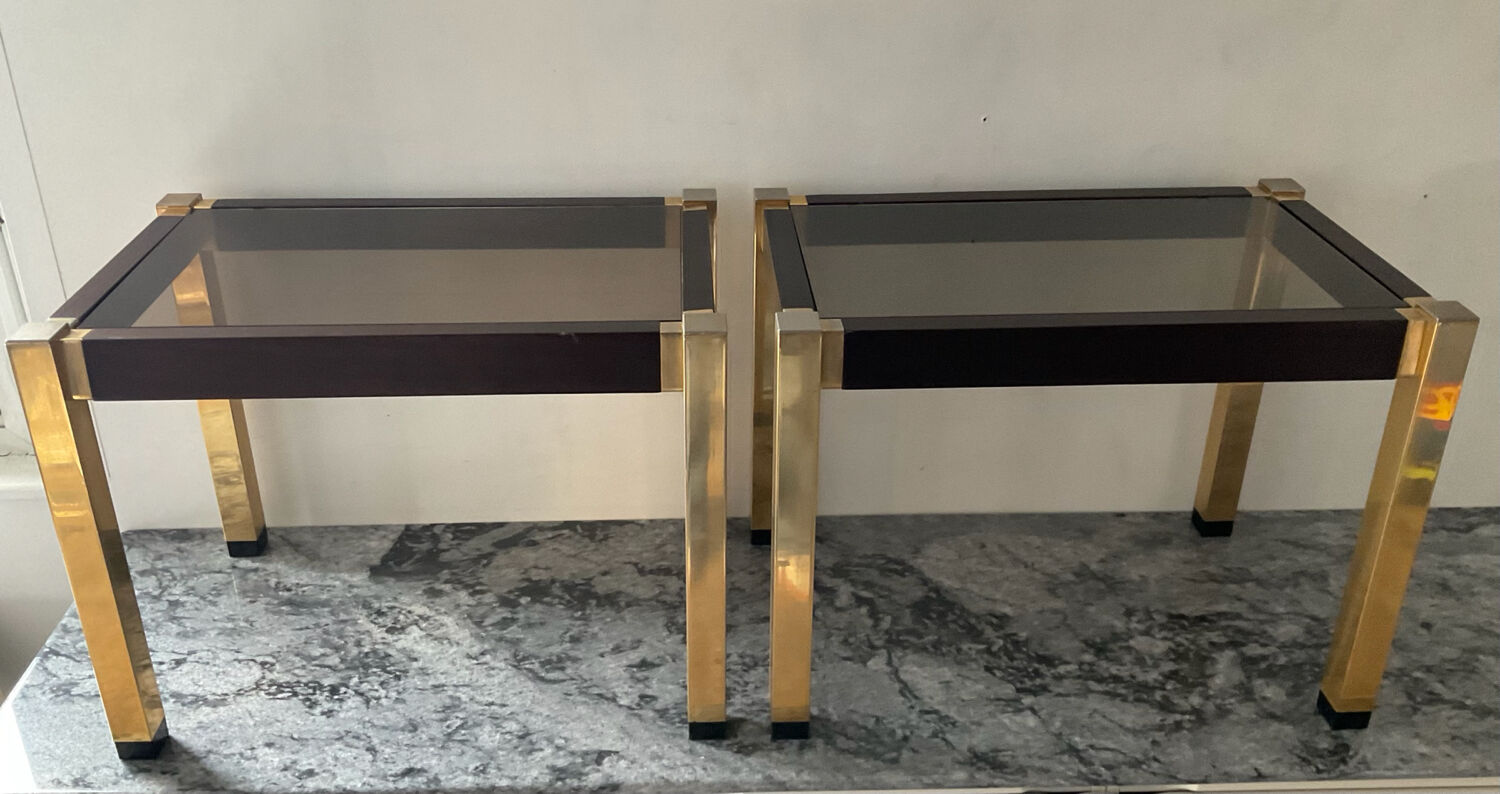 Pair of Hollywood Regency style side tables