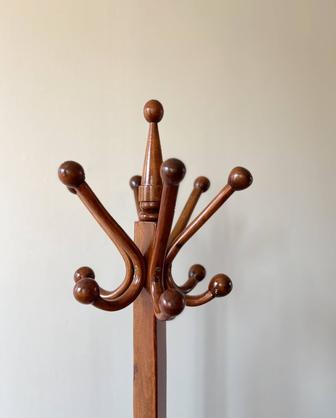 Wooden coat rack