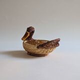 Duckling-shaped wicker basket