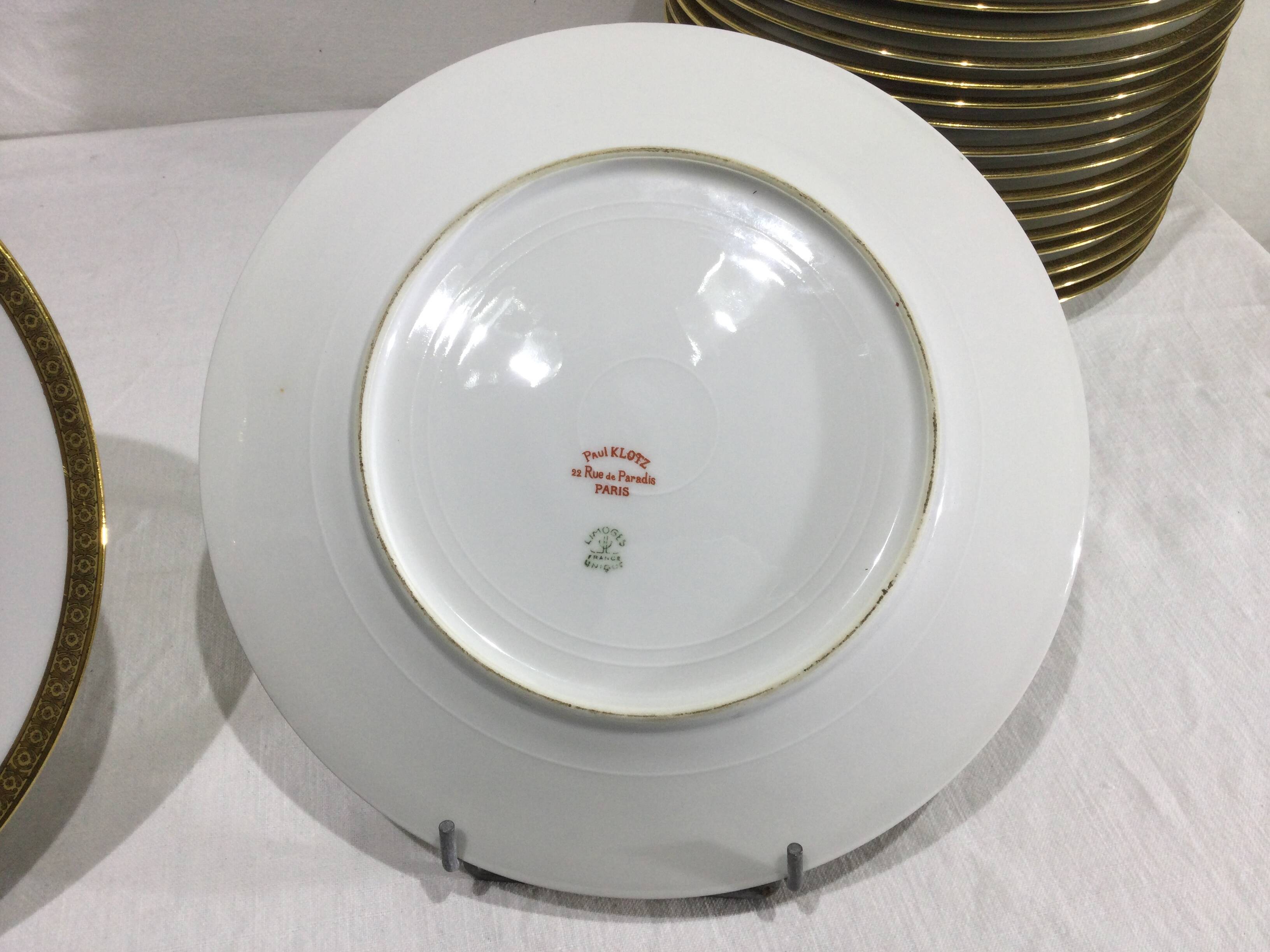 Paul Klotz Limoges porcelain table service