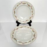 Pair of soup plates by EPIAG | ribbons/bows and garlands