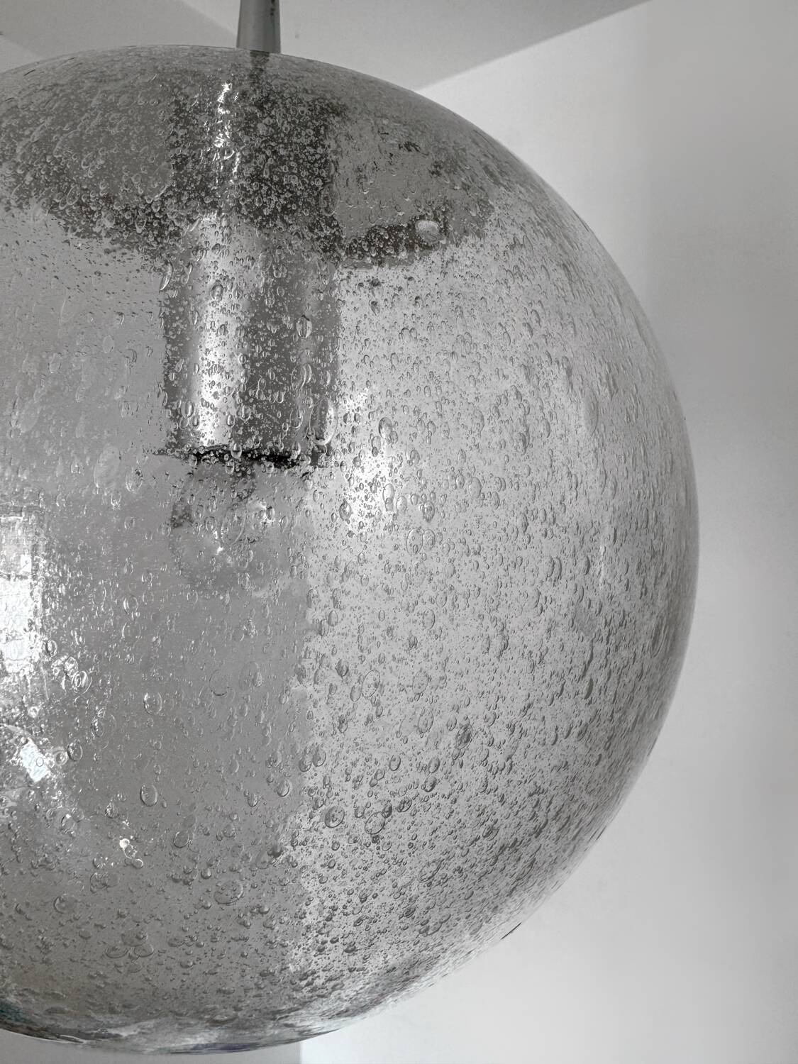 Bubble glass pendant light from the 70s