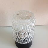 Glass ceiling light structured by RZB Leuchten, vintage 60/70s