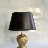 Bronze lamp, 2M fabric cable, sewn lampshade.
