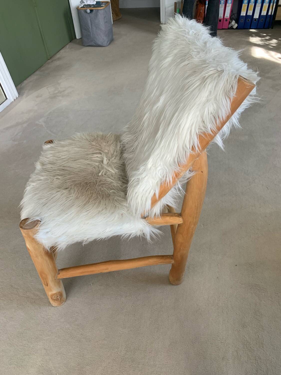 Faux fur chair