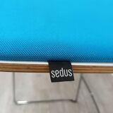 Meet Chair high stool from Sedus in blue fabric