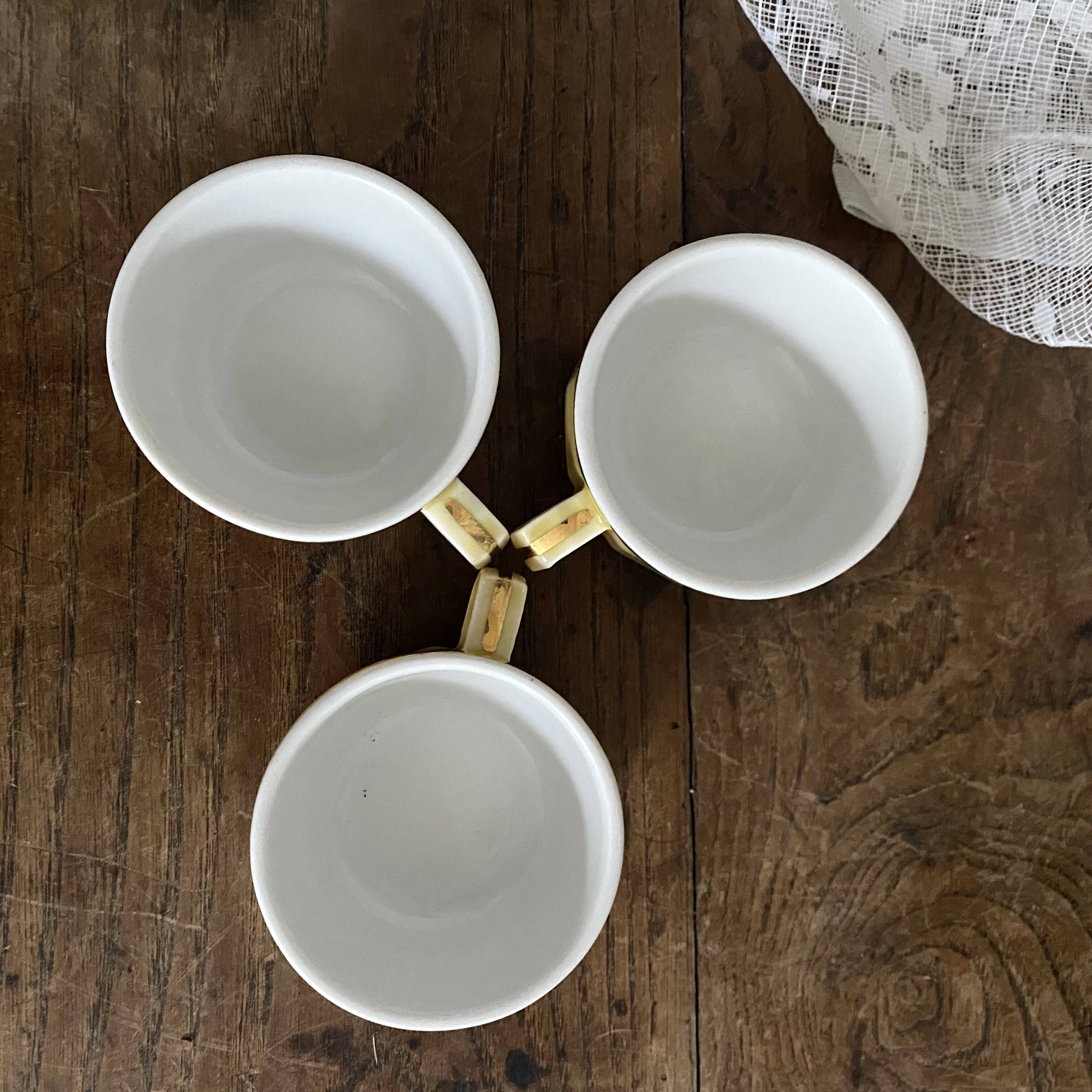 Tasses à café bistrot Pillivuyt, années 50