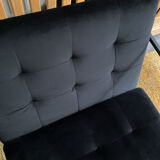 Cube velvet armchair