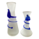 Duo of vintage soliflores vases in glass paste