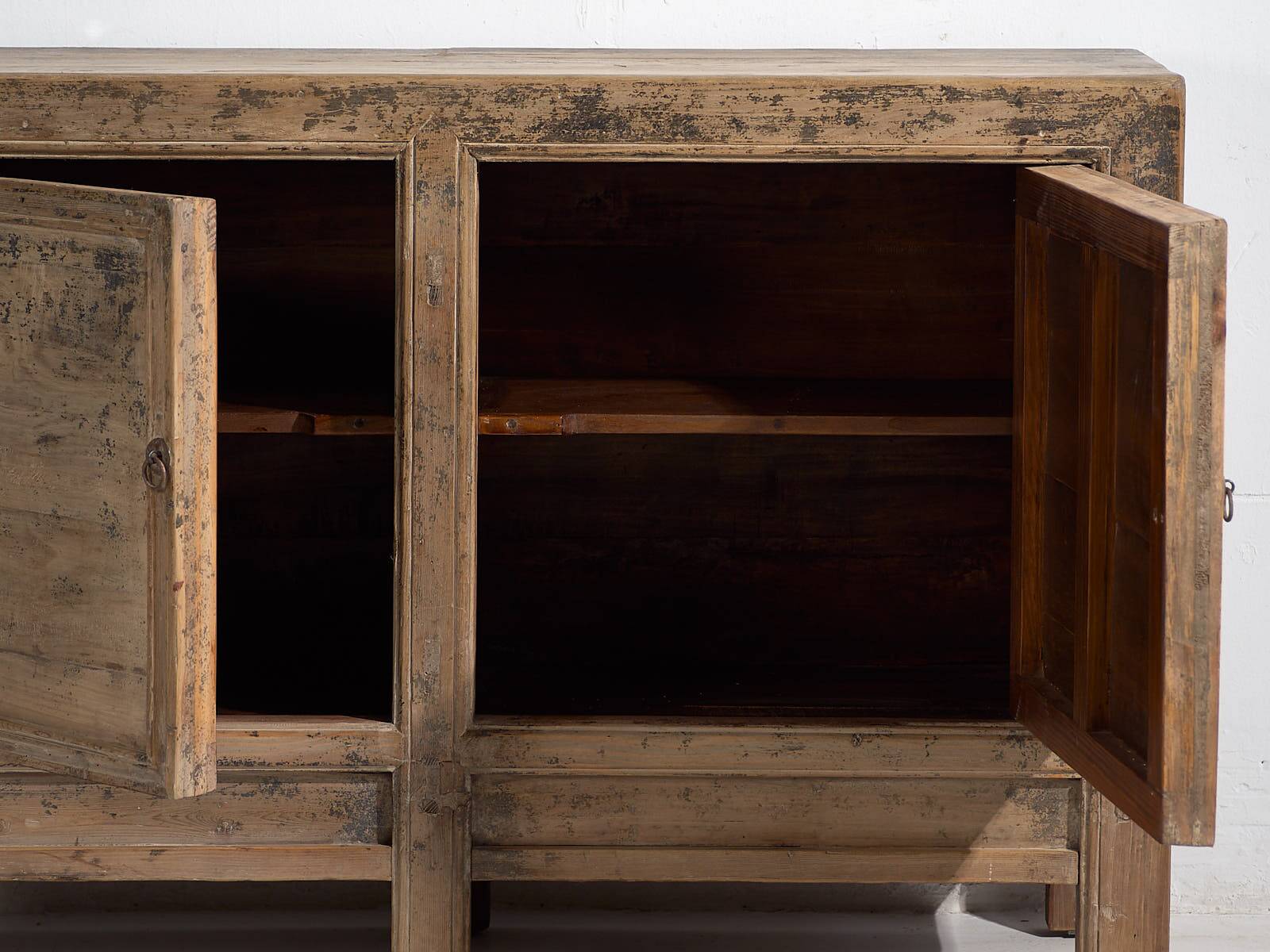 Small antique sideboard with grey patina (circa 1900) #80