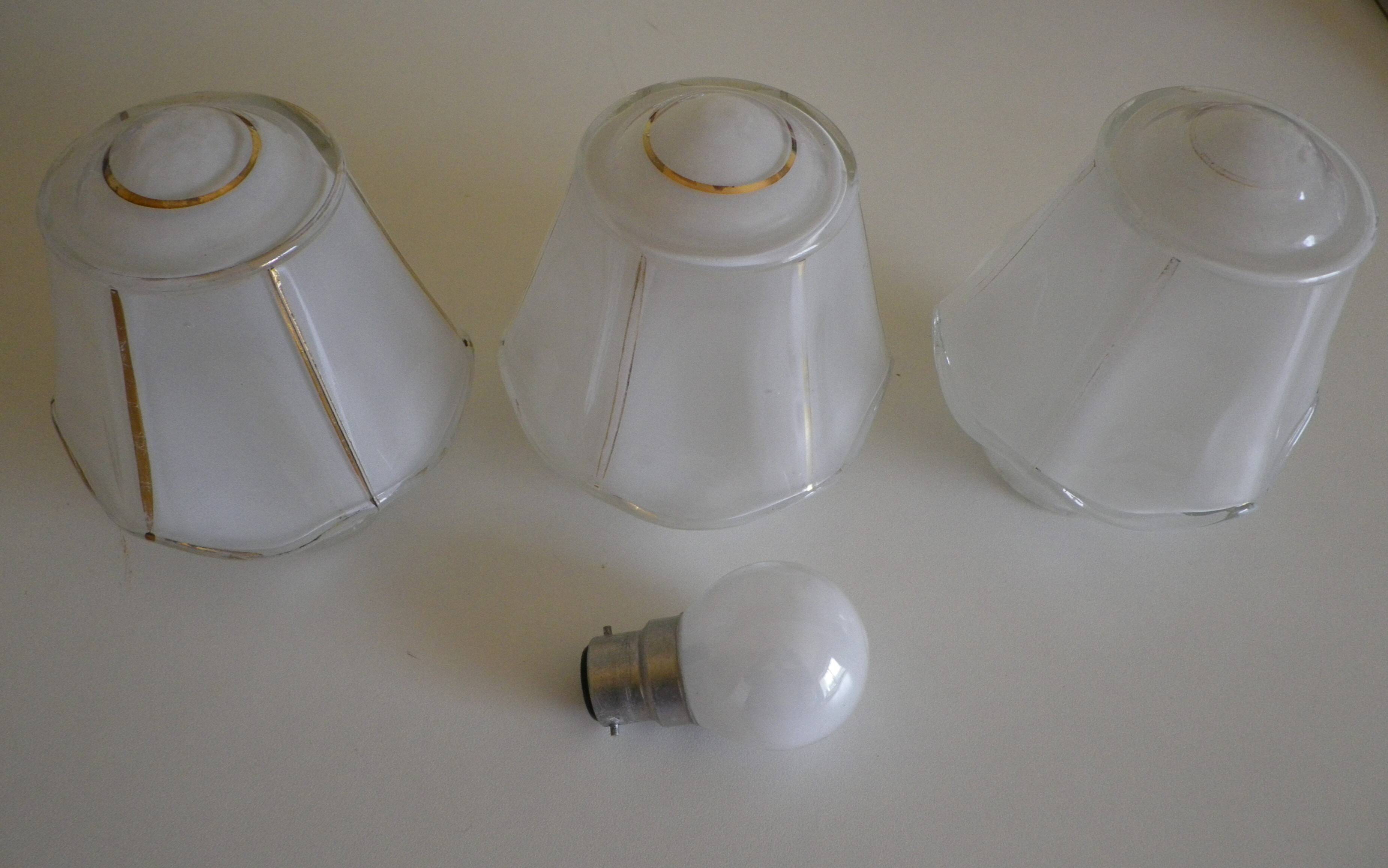 Set of 2 lights and one light wall lights
