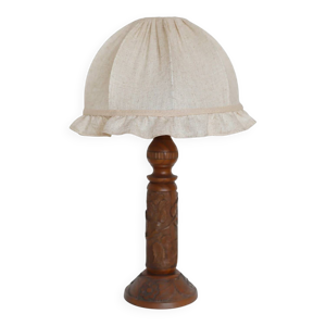 Lampe à poser en bois