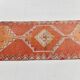 3x11 Runner Coral Red Vintage Runner Rug, Wool Corridor Rug, 94x329Cm