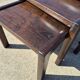 Set 3 vintage dark wooden nesting tables 1970s brutalist