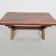 Brutalist Oak Cross Leg Coffee Table, Spain, 1930s