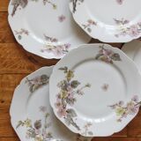 6 assiettes à dessert en porcelaine ancienne H&C, Maison Ragot Lilles début XXe