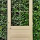 Glass communication door h221.5x90cm old 4 panes without interior glazing