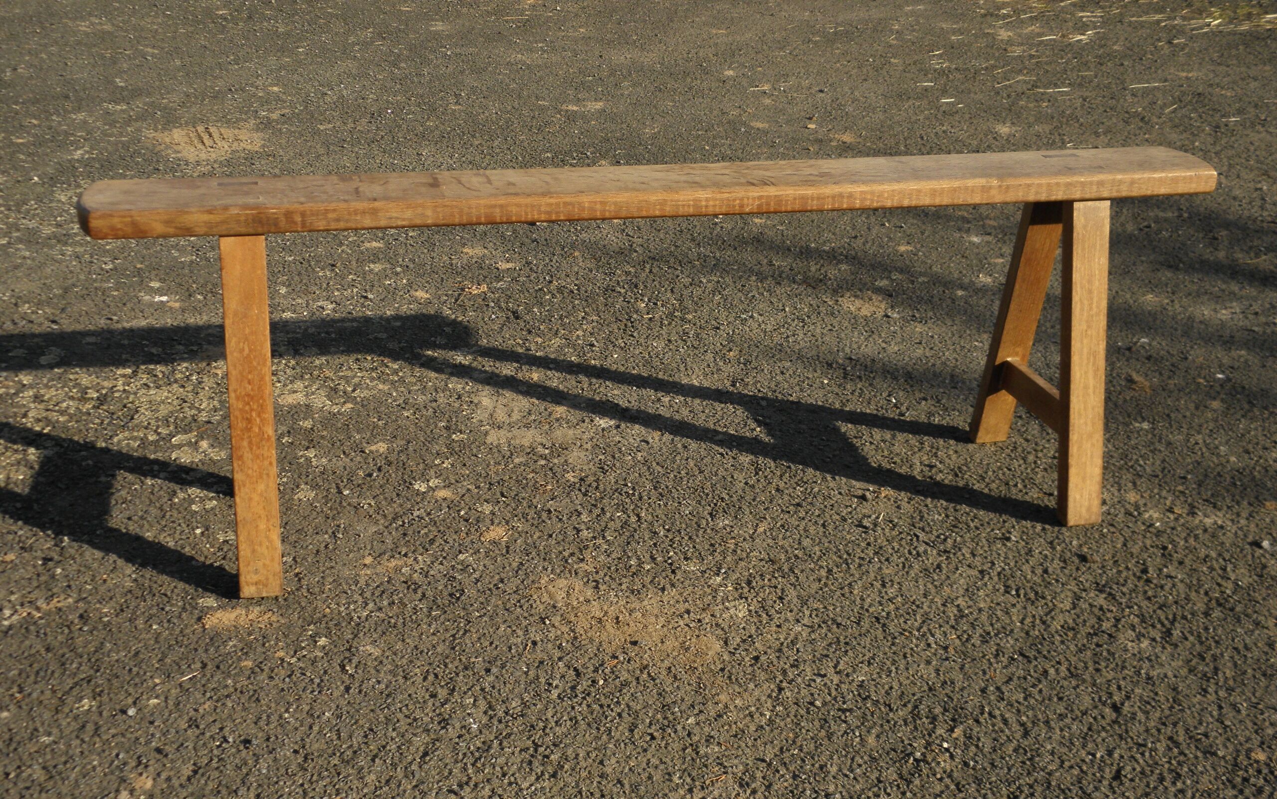 Pair of oak farmhouse benches 150 cm