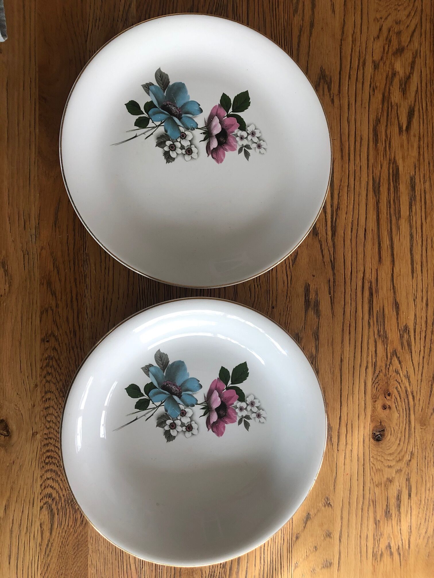 Lot of 2 serving dishes old Lunéville Badonviller model Floréal