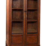 Armoire coloniale en manguier, détails laiton