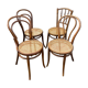 Lot de 4 chaises bistrot dépareillé  bois courbé