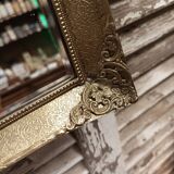 Scalloped and bevelled rectangle mirror