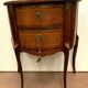 Commode demi lune de style Louis XV en marqueterie XX siècle