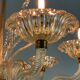 Venetian chandelier in gilded murano glass, 6 arms of light