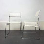 Set of 4 metal chairs, 1970s